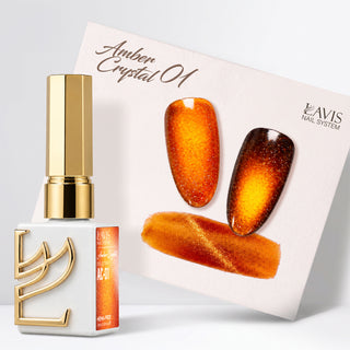 LAVIS Cat Eyes AC - 01 - Gel Polish 0.5 oz - Amber Crystal Collection