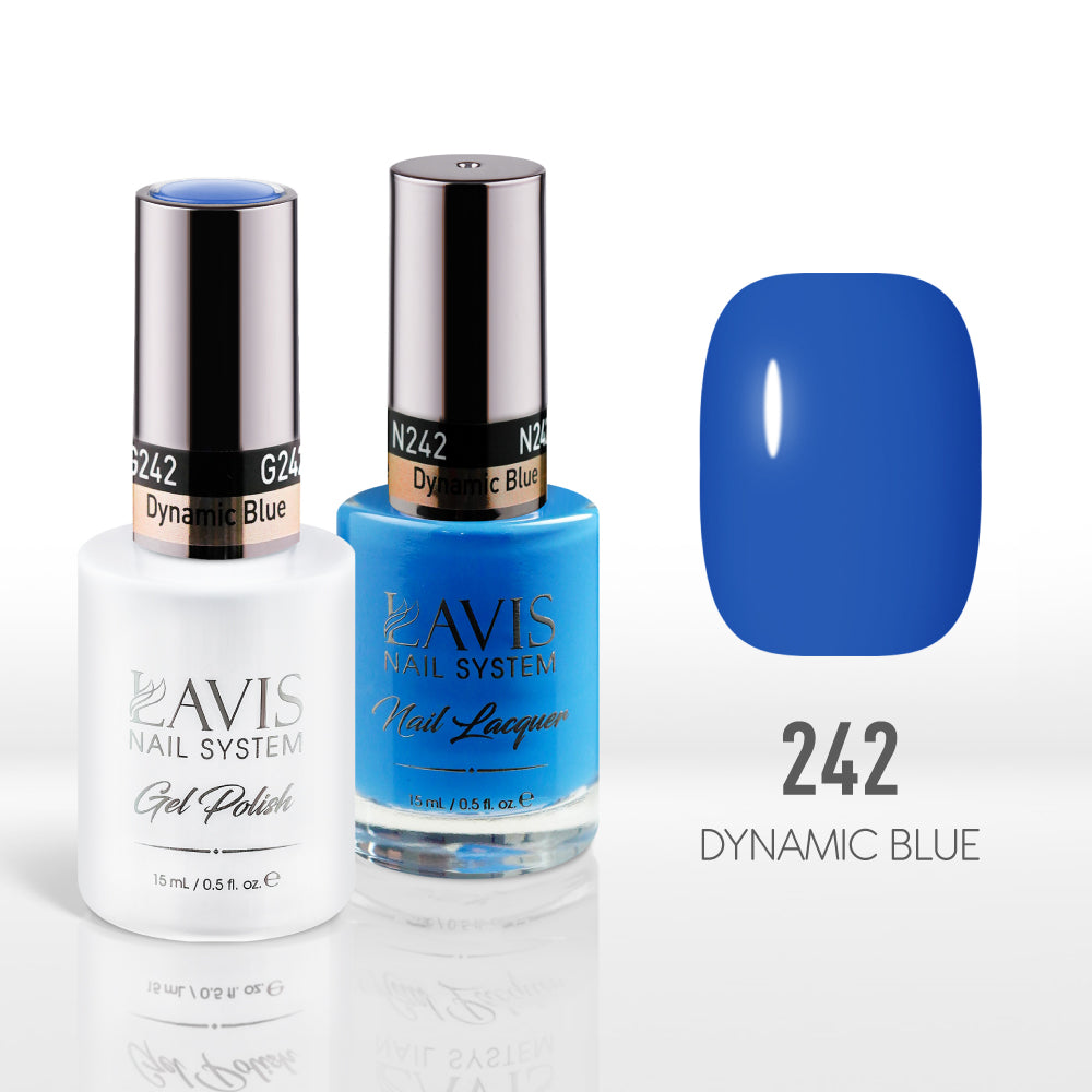 Lavis Gel Nail Polish Duo - 242 (Ver 2) Blue Colors - Dynamic Blue