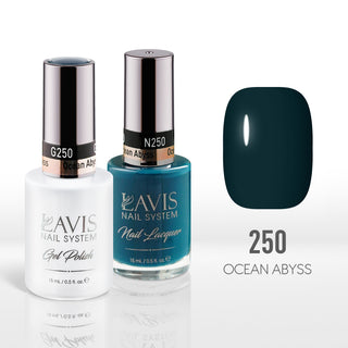 Lavis Gel Nail Polish Duo - 250 (Ver 2) Green Colors - Stormy Night