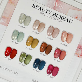 LAVIS 9D Cat Eyes CE10 (Ver2) - Set 12 Colors - Gel Polish 0.5 oz  - Beauty Bureau Collection