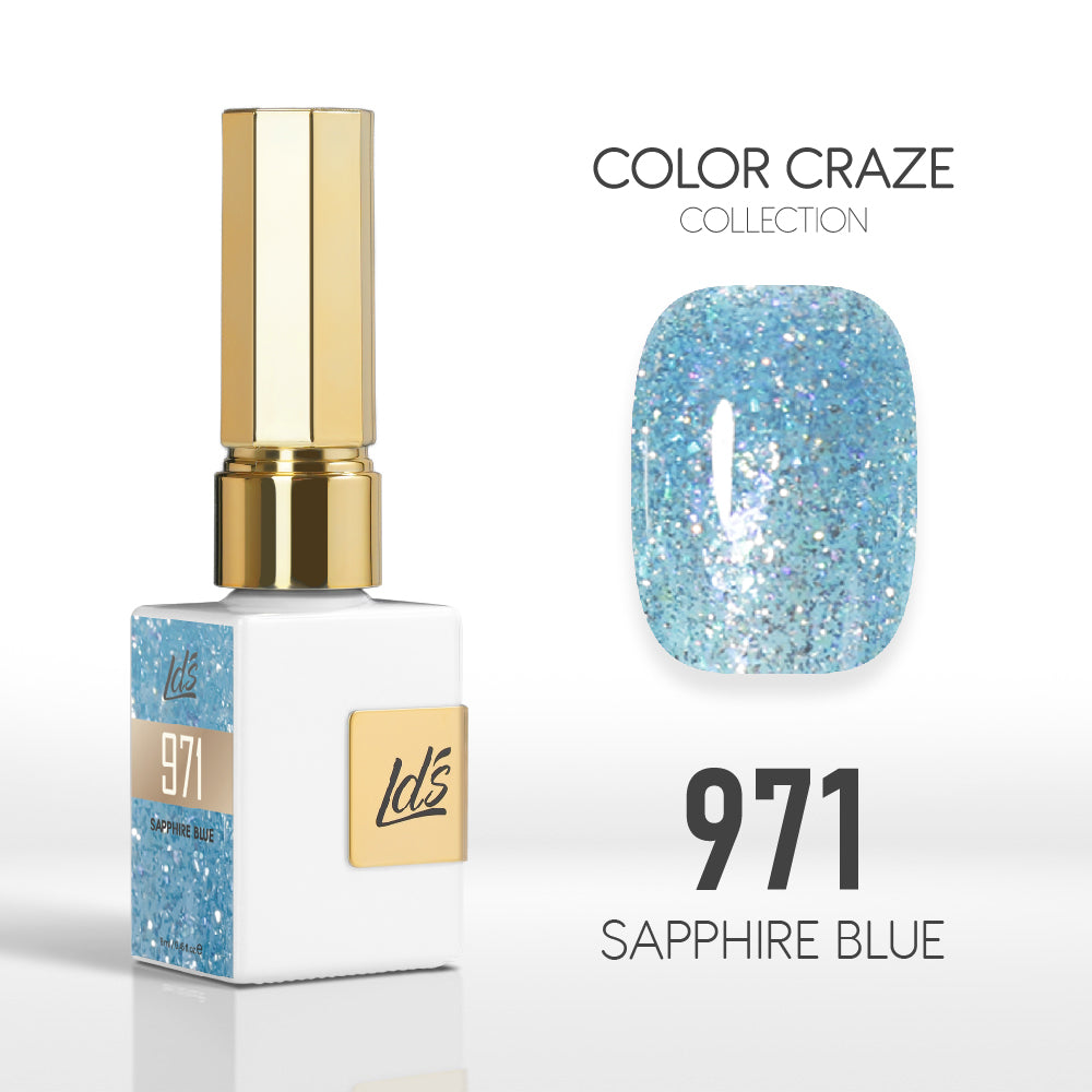 LDS Color Craze Gel Nail Polish - 971 Sapphire Blue - 0.5oz