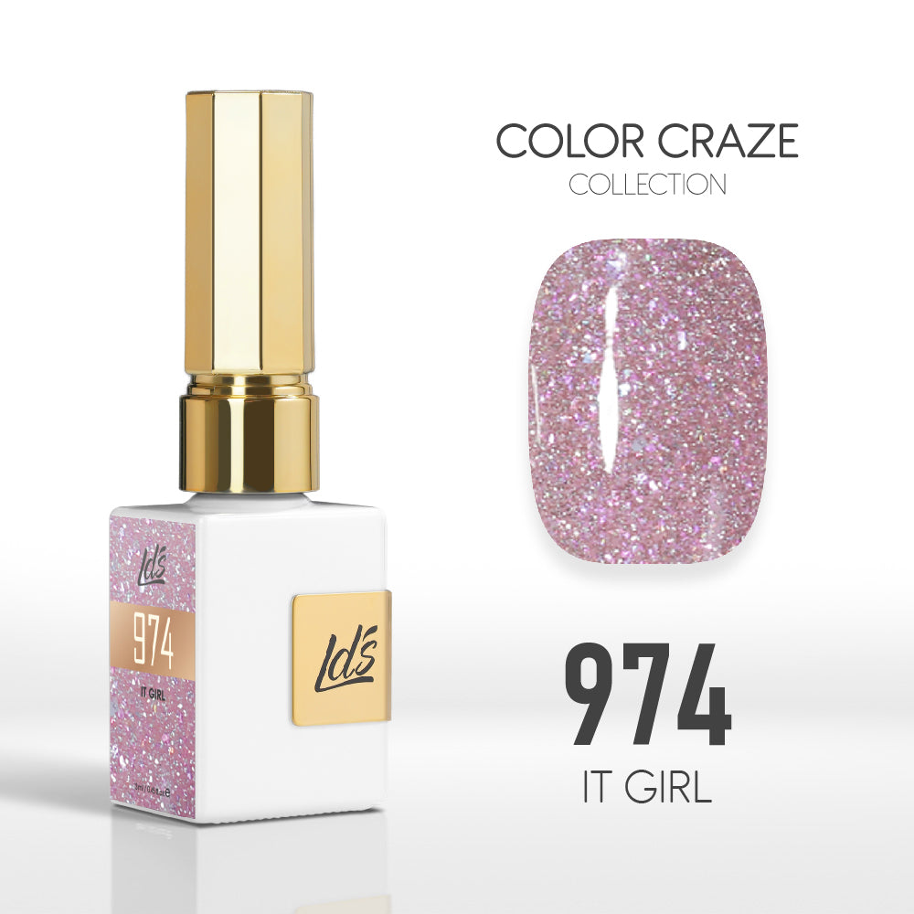 LDS Color Craze Gel Nail Polish - 974 It Girl - 0.5oz