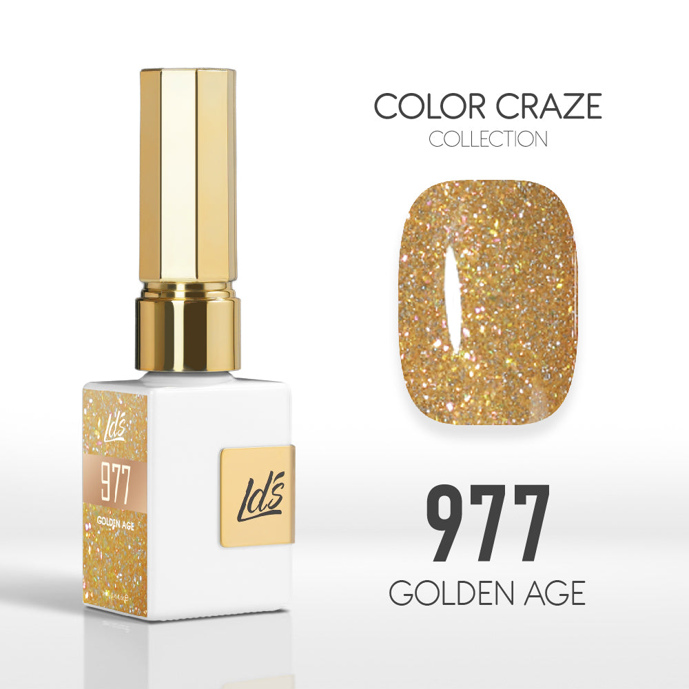 LDS Color Craze Gel Nail Polish - 977 Golden Age - 0.5oz