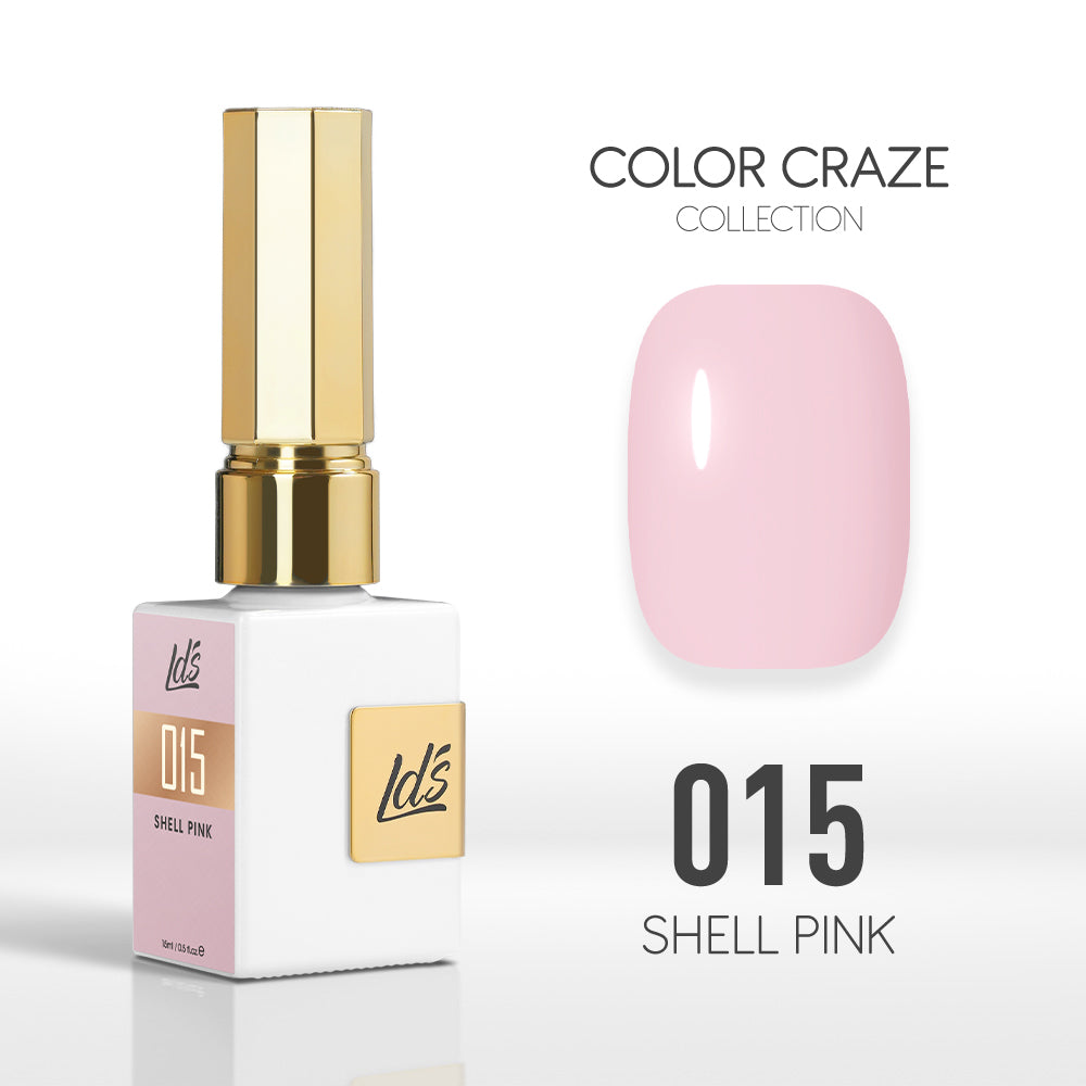 LDS Color Craze Collection - 015 Shell Pink - Gel Polish 0.5oz