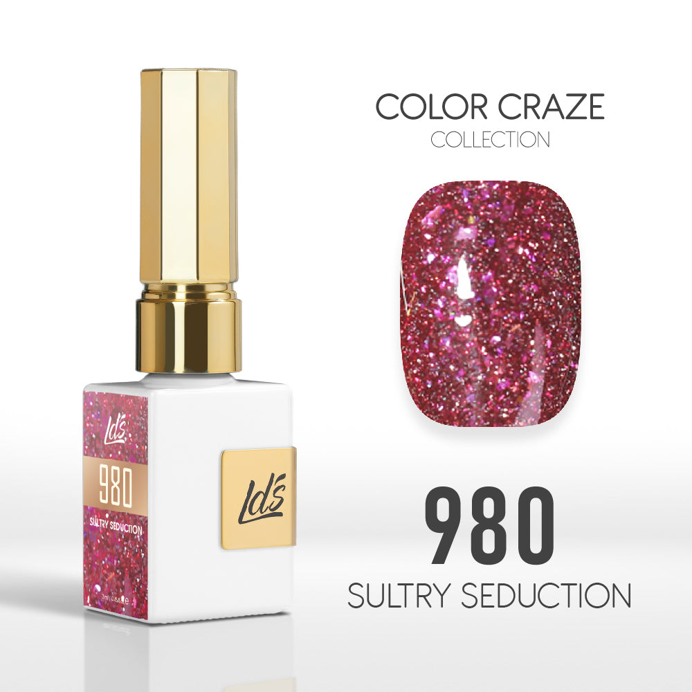 LDS Color Craze Gel Nail Polish - 980 Sultry Seduction - 0.5oz