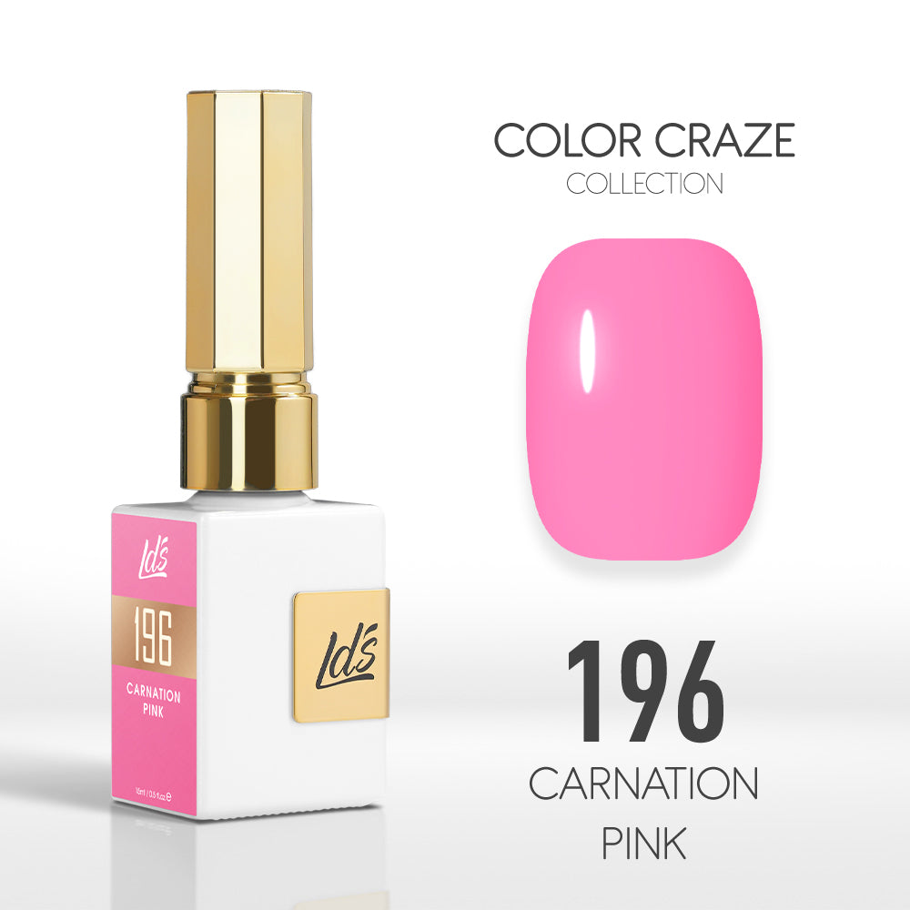 LDS Color Craze Collection - 196 Carnation Pink - Gel Polish 0.5oz