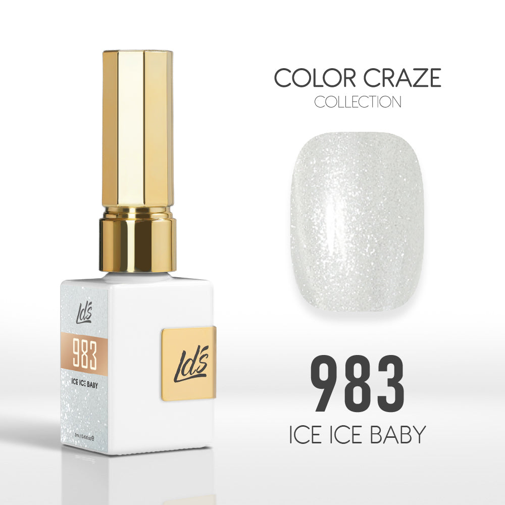 LDS Color Craze Gel Nail Polish - 983 Ice Ice Baby - 0.5oz