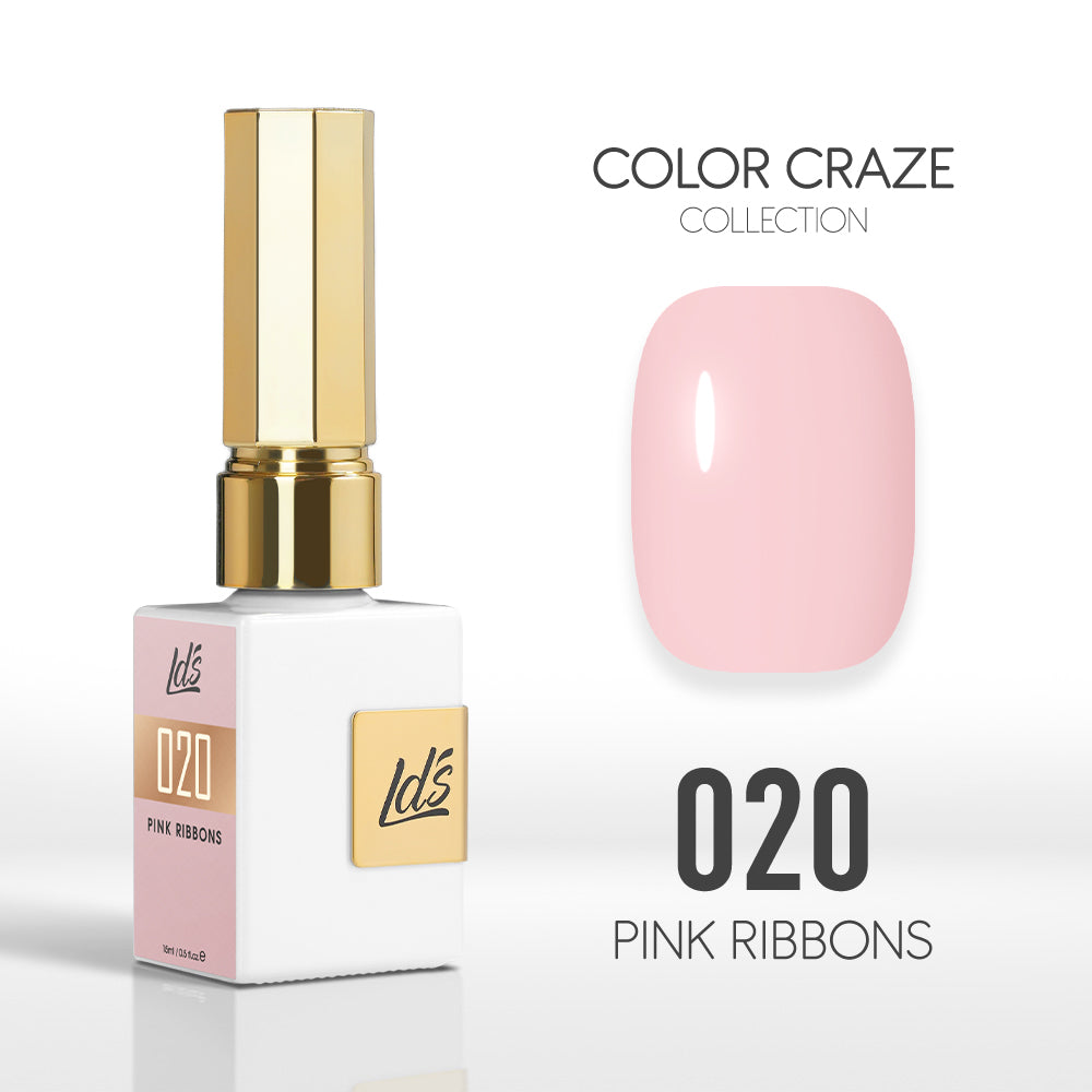 LDS Color Craze Collection - 020 Pink Ribbons - Gel Polish 0.5oz