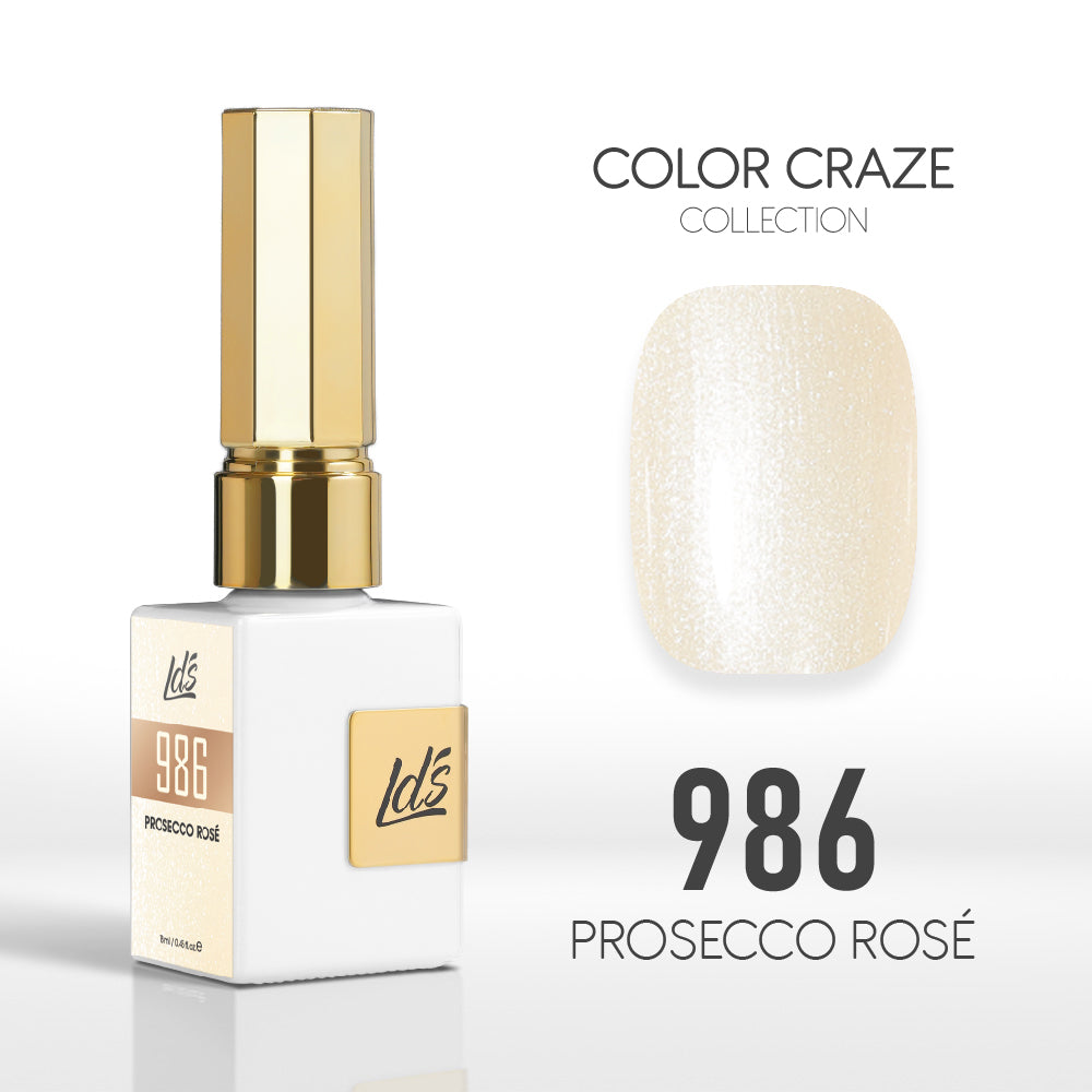 LDS Color Craze Gel Nail Polish - 986 Frosecco Rose - 0.5oz