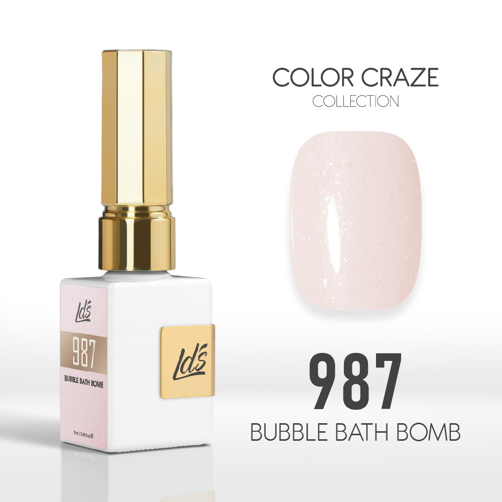 LDS Color Craze Gel Nail Polish - 987 Bubble Bath Bomb - 0.5oz