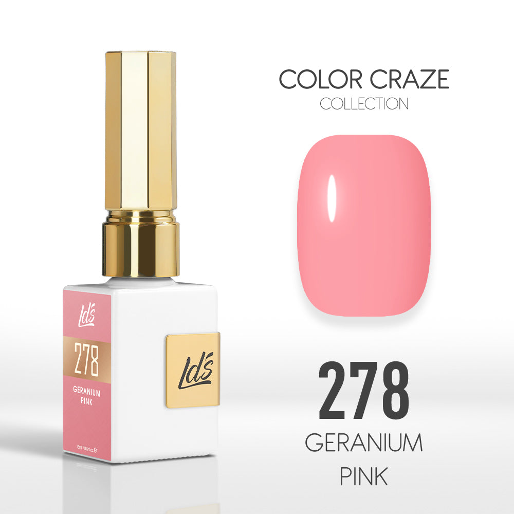 LDS Color Craze Collection - 278 Geranium Pink - Gel Polish 0.5oz