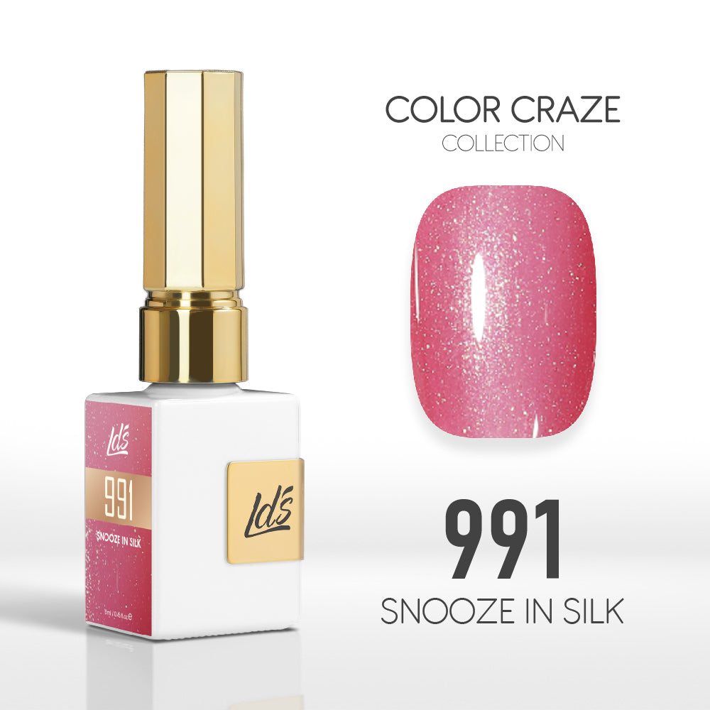 LDS Color Craze Gel Nail Polish - 991 Snooze In Silk - 0.5oz