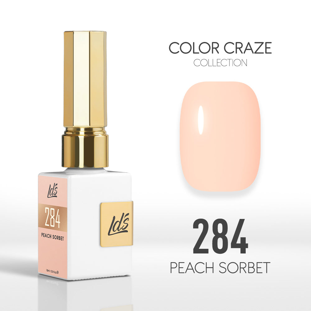 LDS Color Craze Collection - 284 Peach Sorbet - Gel Polish 0.5oz