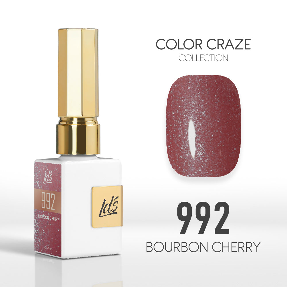 LDS Color Craze Gel Nail Polish - 992 Bourbon Cherry - 0.5oz