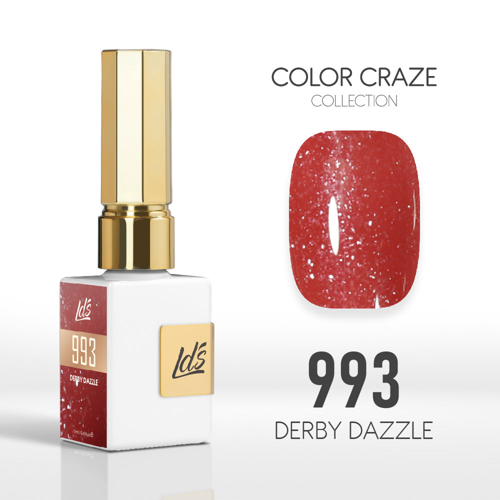 LDS Color Craze Gel Nail Polish - 993 Derby Dazzle - 0.5oz