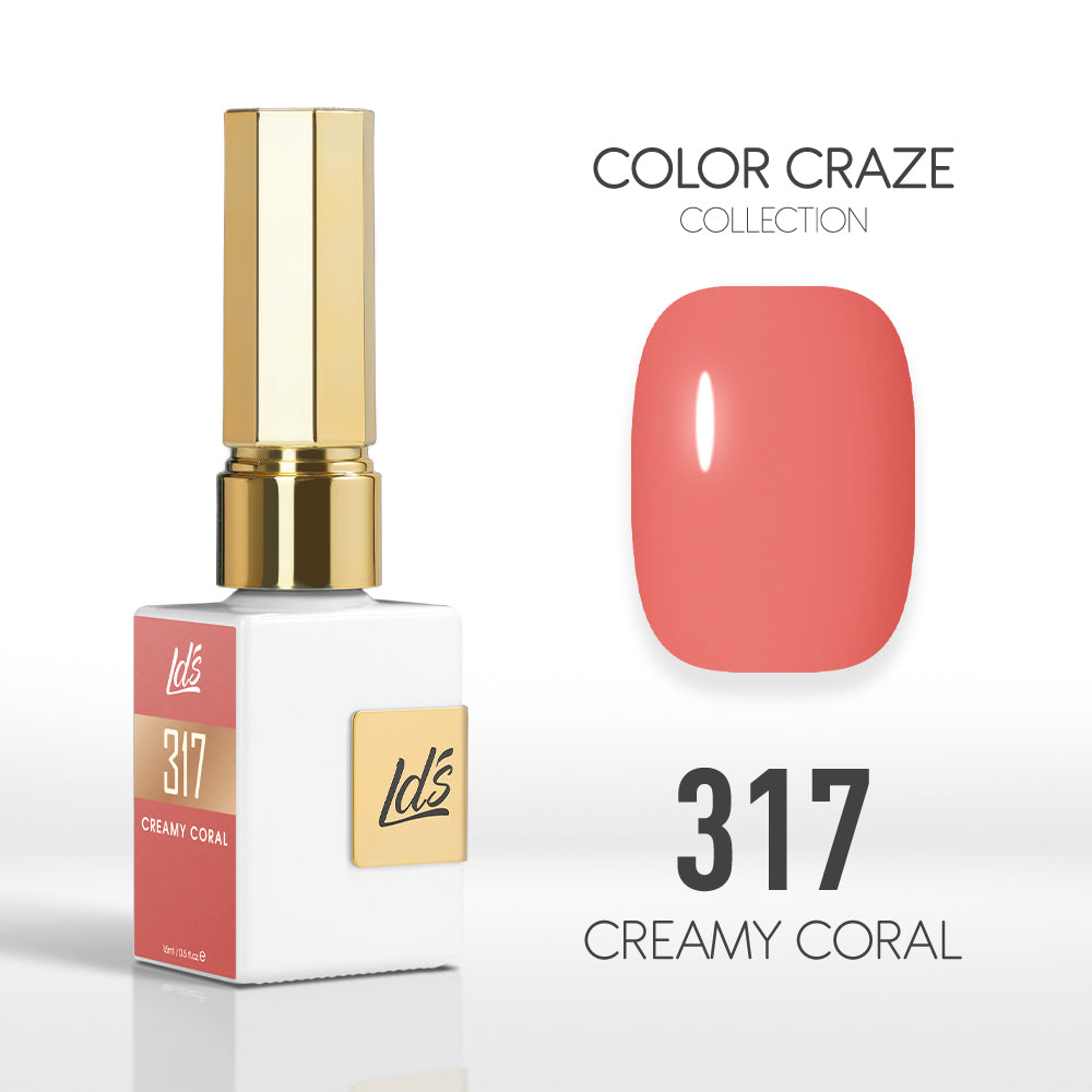 LDS Color Craze Collection - 317 Creamy Coral - Gel Polish 0.5oz