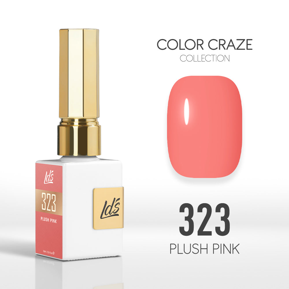 LDS Color Craze Collection - 323 Plush Pink - Gel Polish 0.5oz