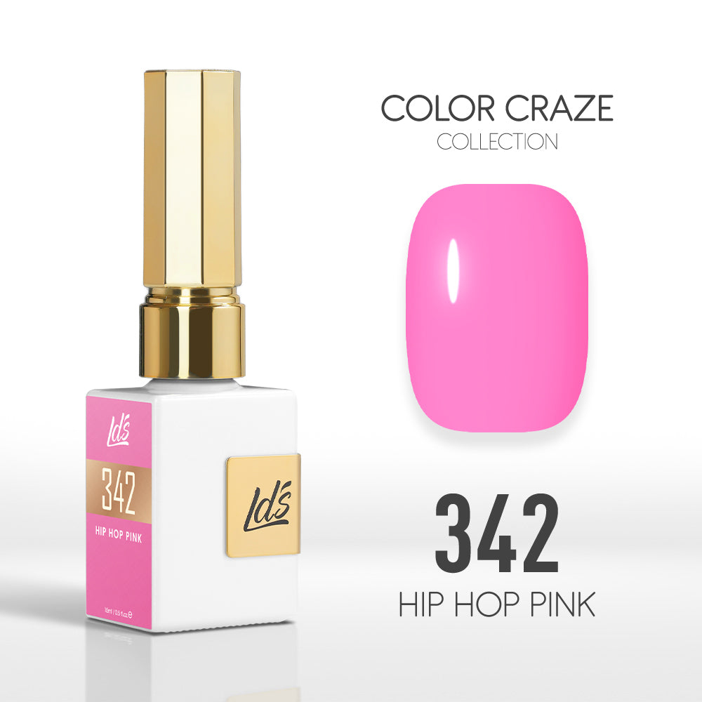 LDS Color Craze Collection - 342 Hip Hop Pink - Gel Polish 0.5oz