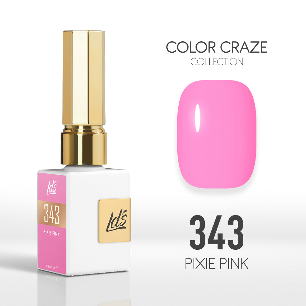 LDS Color Craze Collection - 343 Pixie Pink - Gel Polish 0.5oz