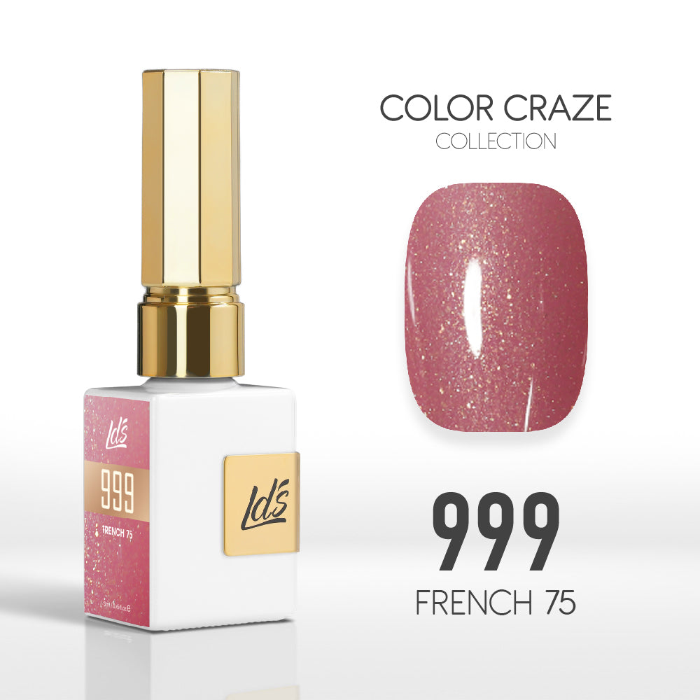 LDS Color Craze Gel Nail Polish - 999 French 75 - 0.5oz