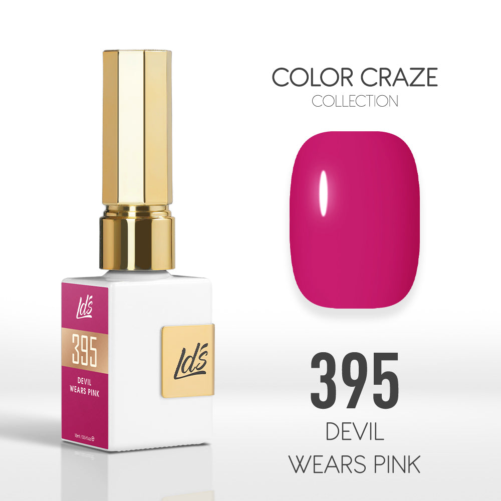 LDS Color Craze Collection - 395 Devil Wears Pink - Gel Polish 0.5oz