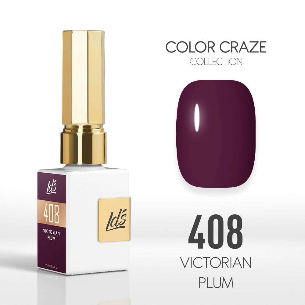 LDS Color Craze Collection - 408 Victorian Plum - Gel Polish 0.5oz