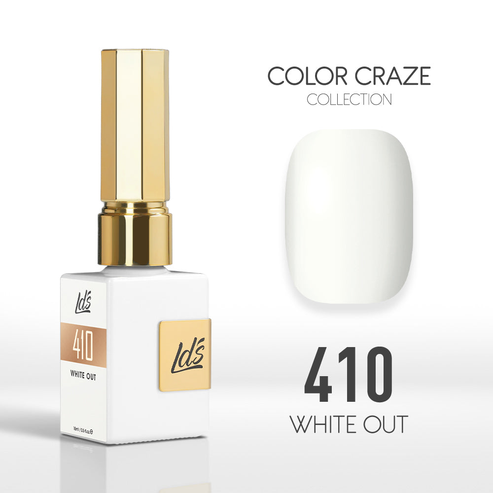LDS Color Craze Collection - 410 White Out - Gel Polish 0.5oz