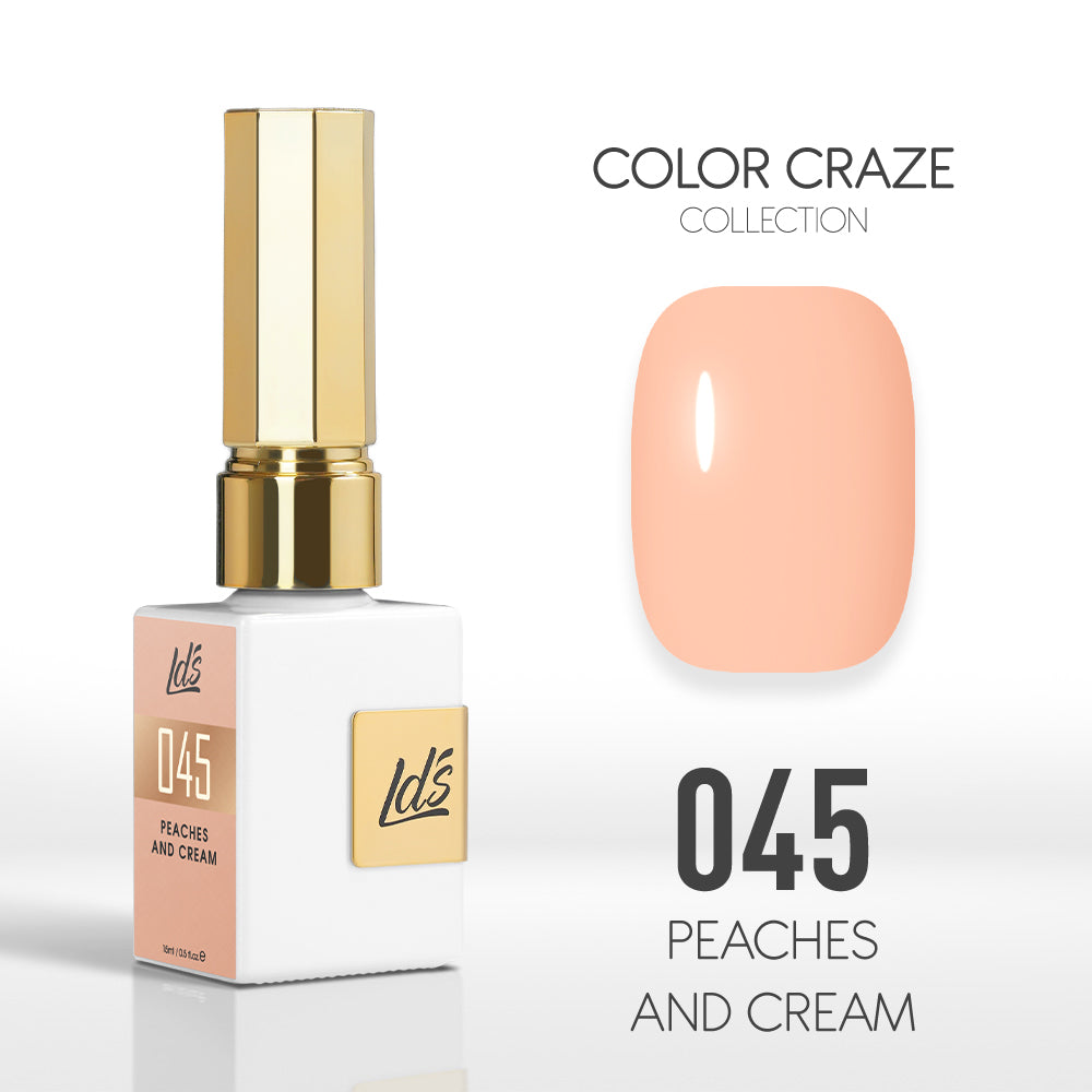 LDS Color Craze Collection - 045 Peaches and Cream - Gel Polish 0.5oz