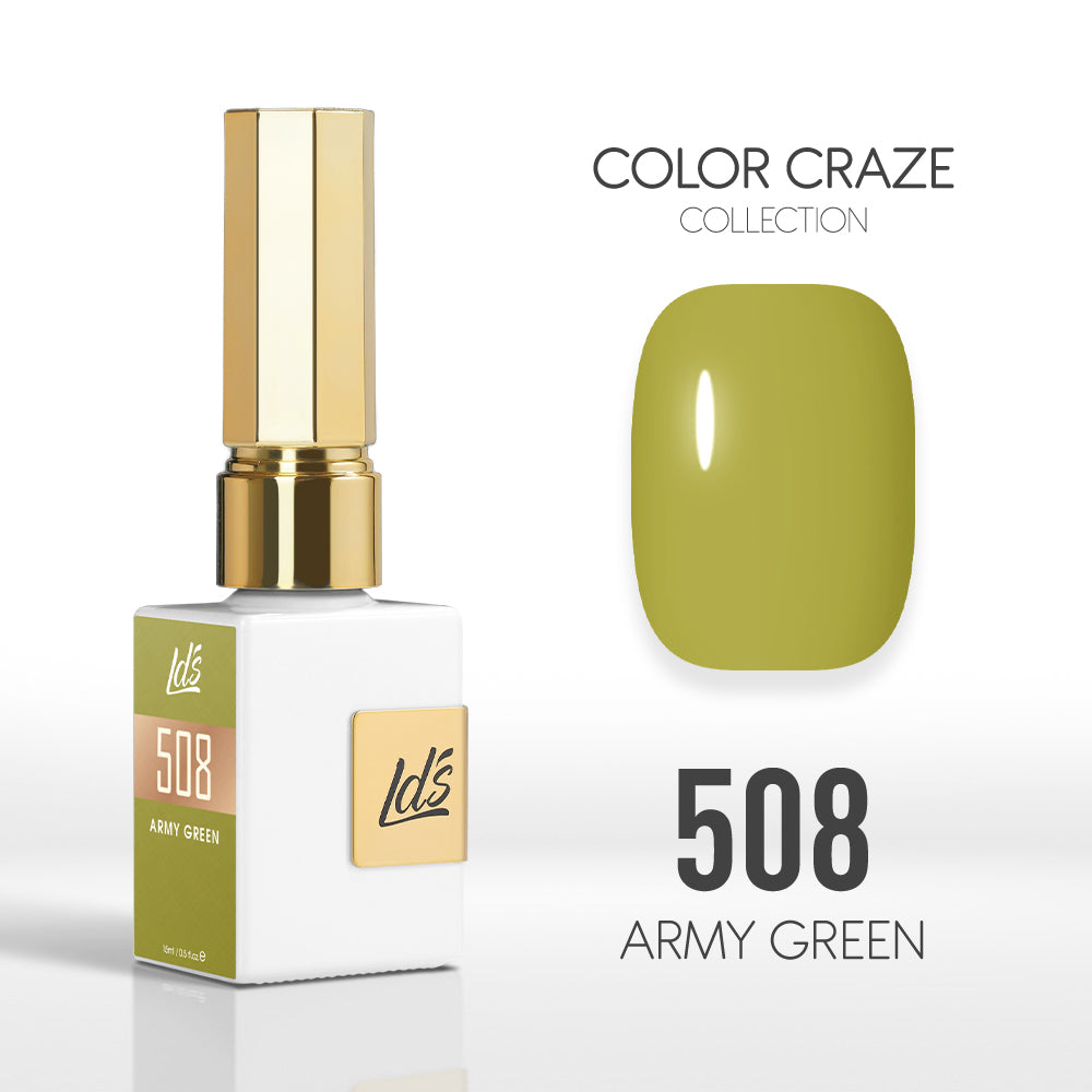 LDS Color Craze Collection - 508 Army Green - Gel Polish 0.5oz