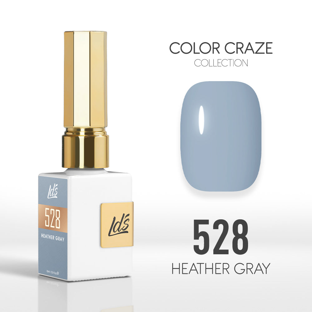 LDS Color Craze Collection - 528 Heather Gray - Gel Polish 0.5oz