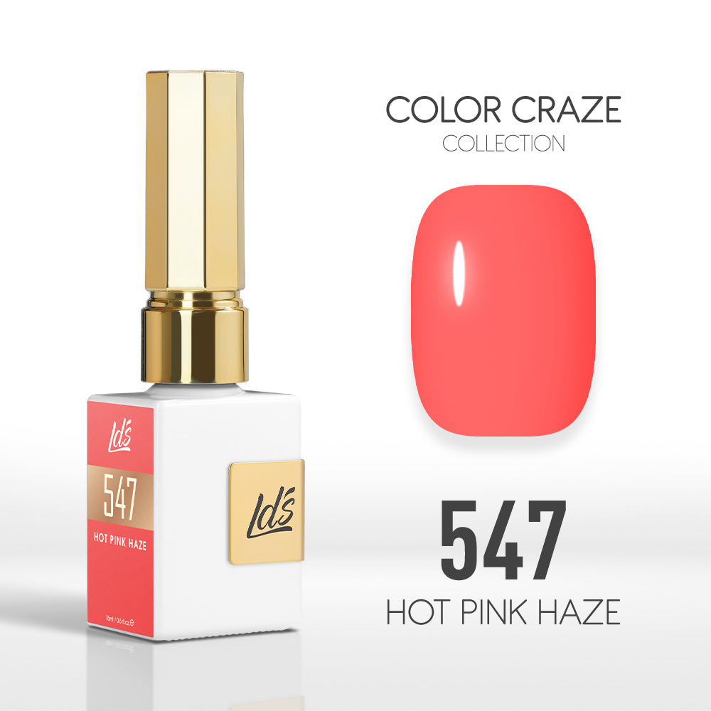 LDS Color Craze Collection - 547 Hot Pink Haze - Gel Polish 0.5oz