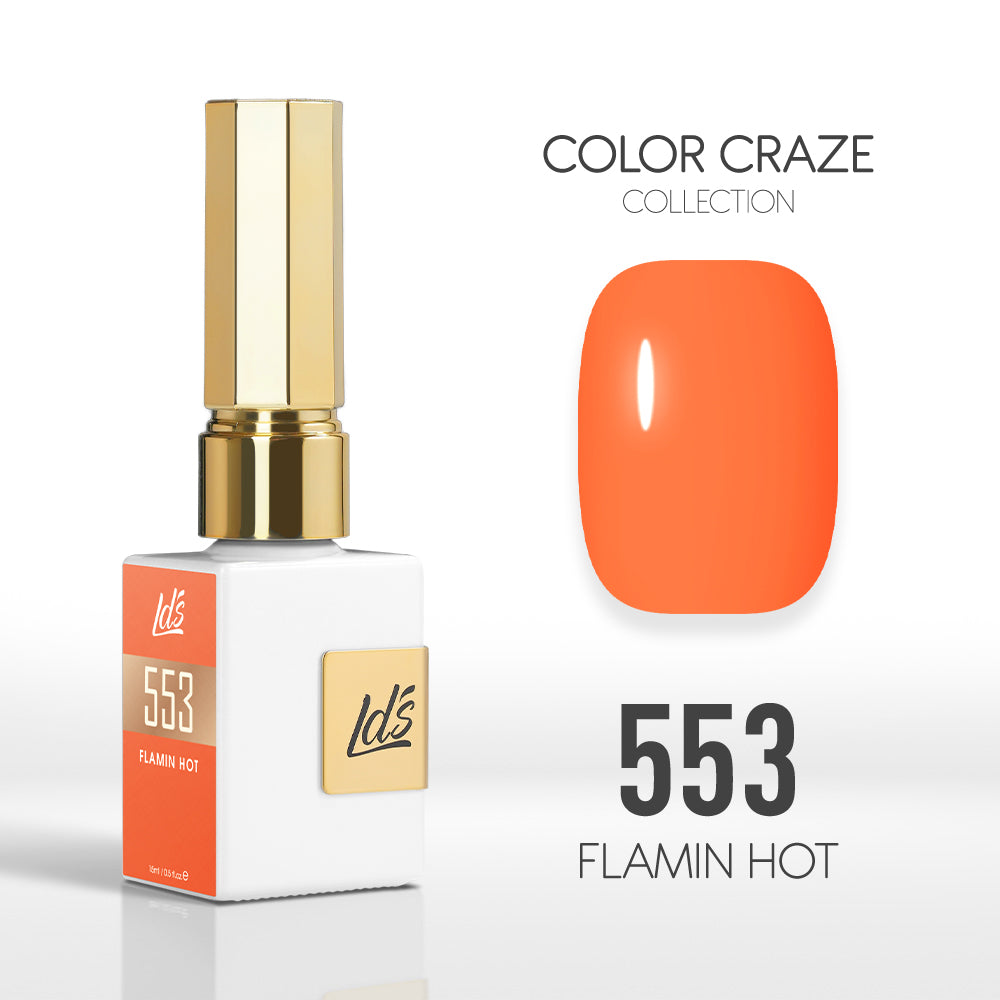 LDS Color Craze Collection - 553 Flamin Hot - Gel Polish 0.5oz