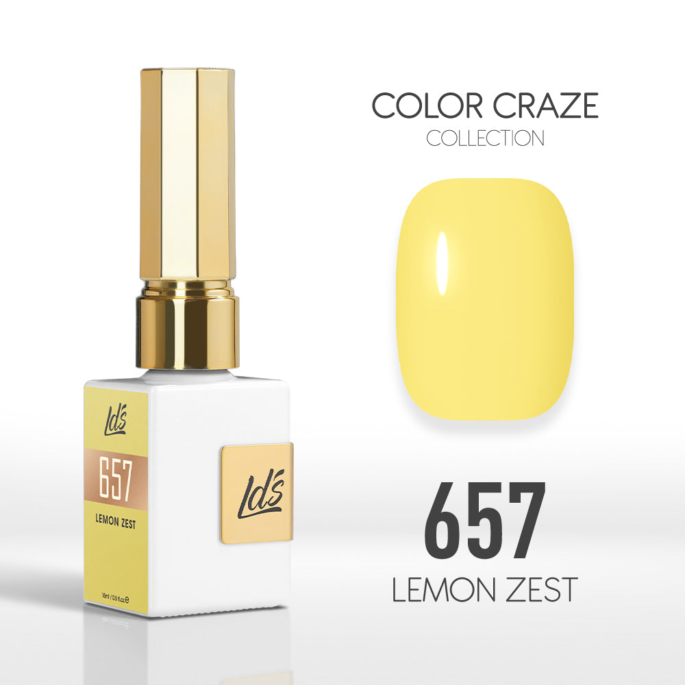 LDS Color Craze Collection - 657 Lemon Zest - Gel Polish 0.5oz