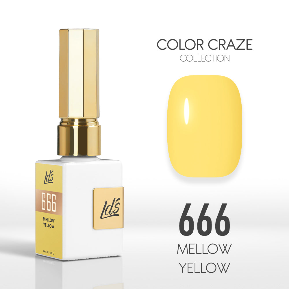 LDS Color Craze Collection - 666 Mellow Yellow - Gel Polish 0.5oz