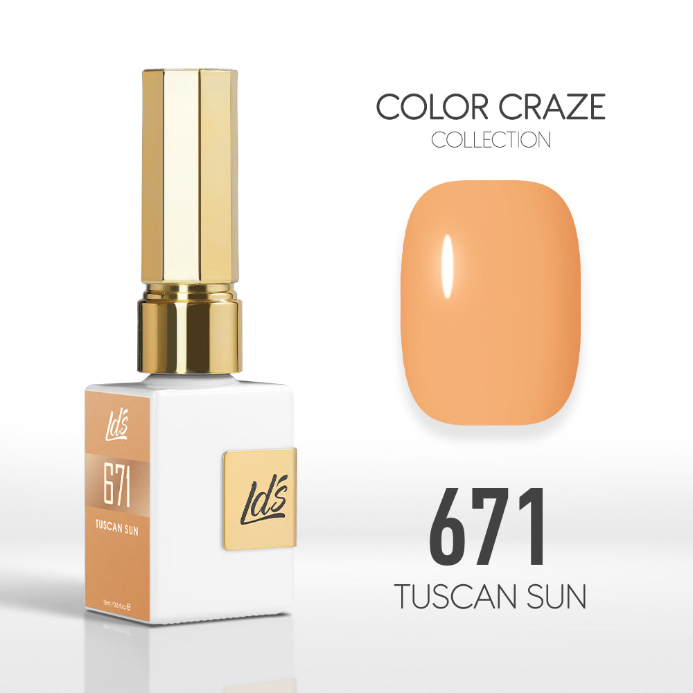 LDS Color Craze Collection - 671 Tuscan Sun - Gel Polish 0.5oz