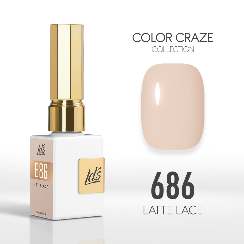 LDS Color Craze Collection - 686 Latte Lace - Gel Polish 0.5oz