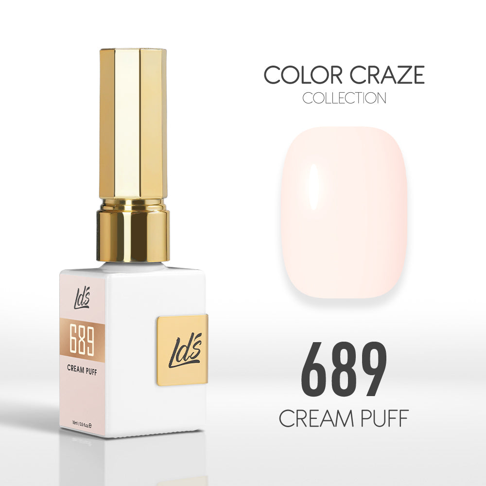 LDS Color Craze Collection - 689 Cream Puff - Gel Polish 0.5oz