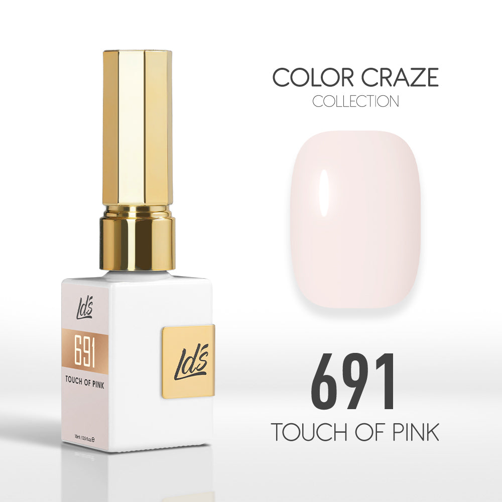 LDS Color Craze Collection - 691 Touch of Pink - Gel Polish 0.5oz