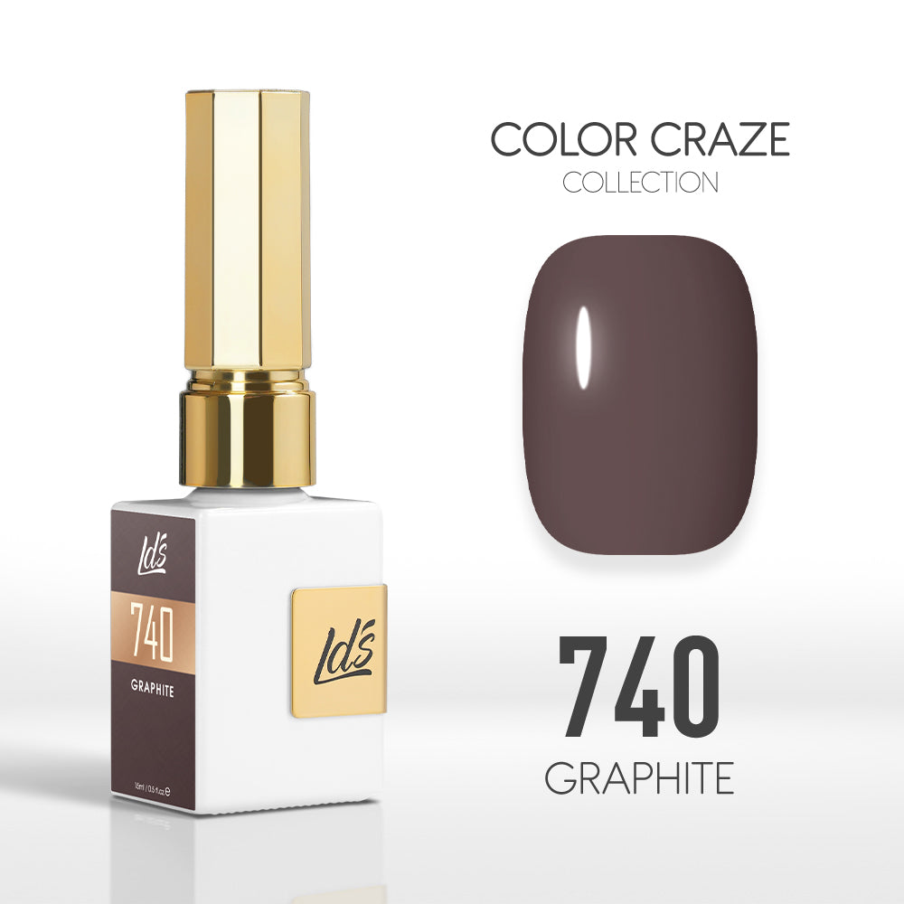 LDS Color Craze Collection - 740 Graphite - Gel Polish 0.5oz
