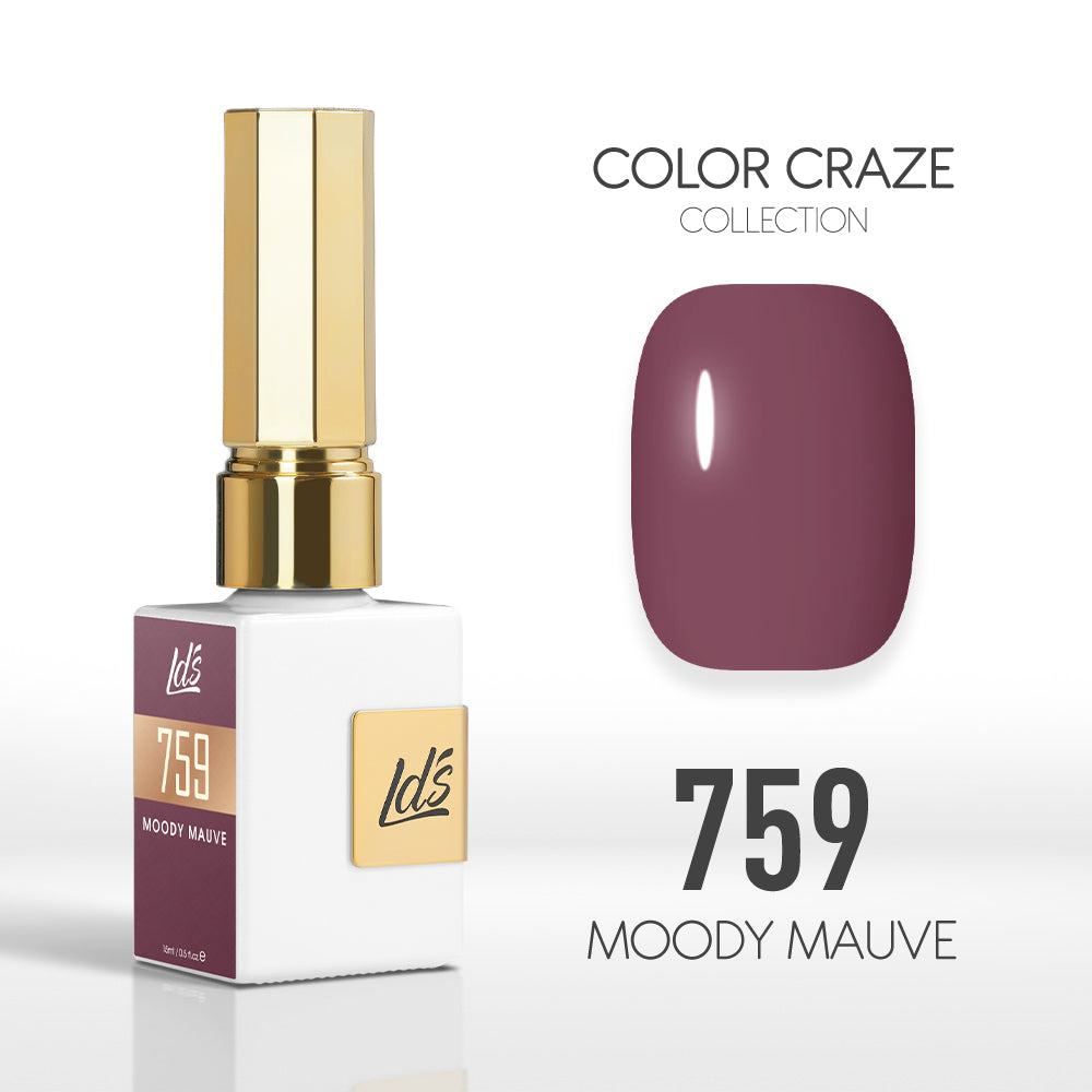 LDS Color Craze Collection - 759 Moody Mauve - Gel Polish 0.5oz