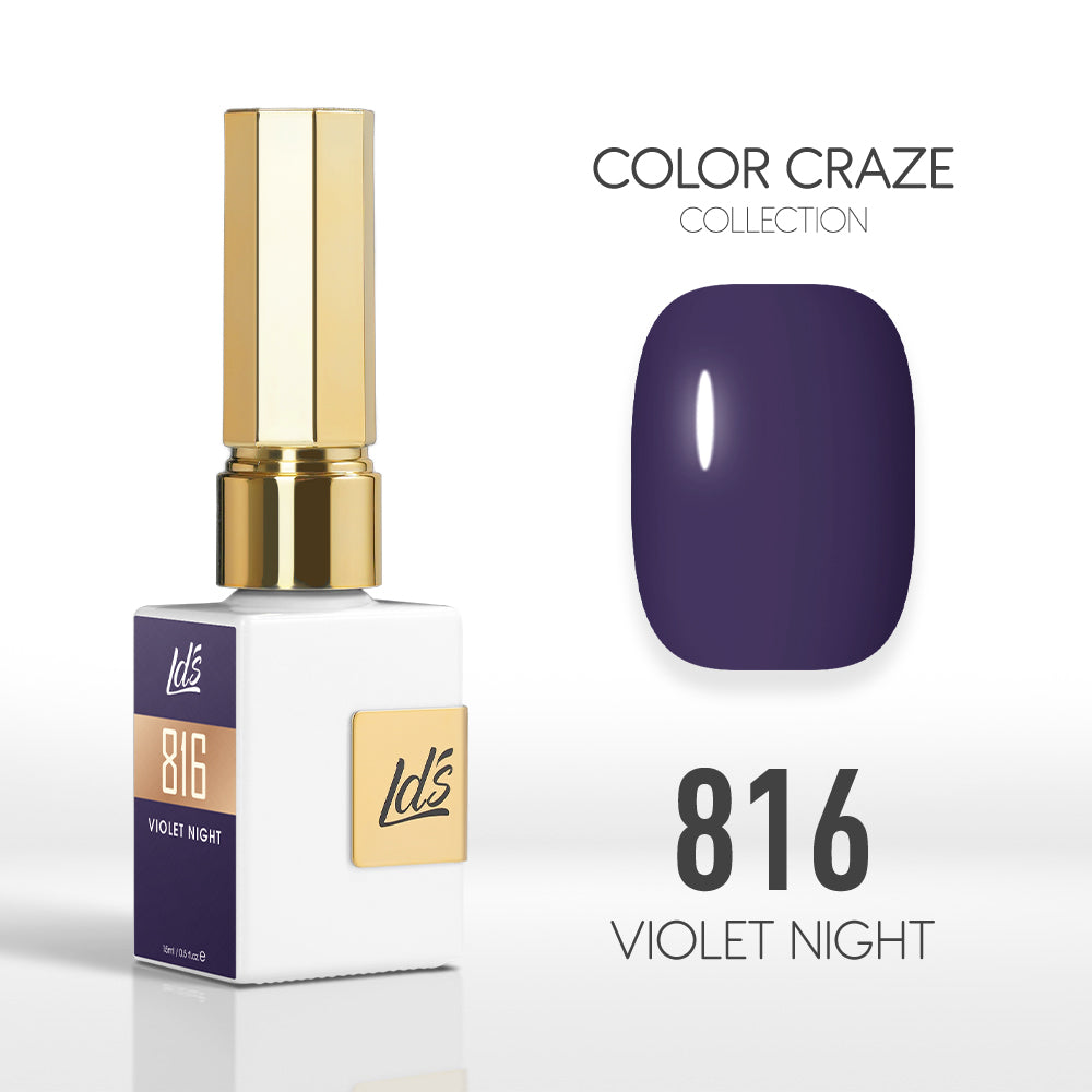 LDS Color Craze Gel Nail Polish - 816 Violet Night – ND Nails Supply