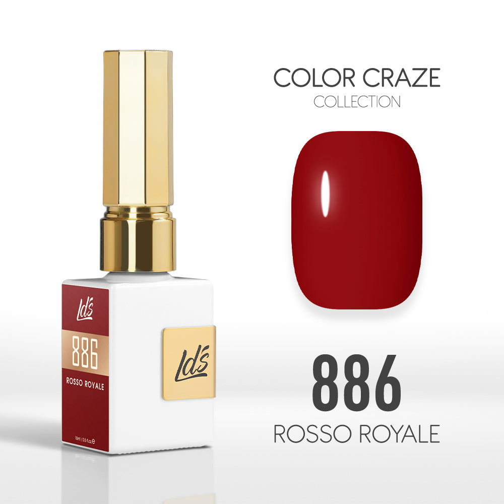 LDS Color Craze Collection - 886 Rosso Royale - Gel Polish 0.5oz