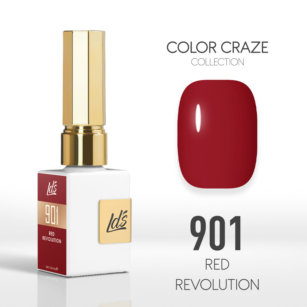 LDS Color Craze Collection - 901 Red Revolution - Gel Polish 0.5oz