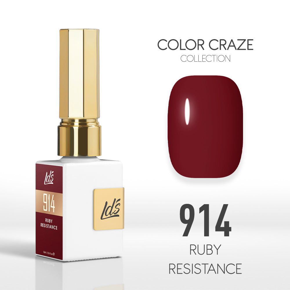 LDS Color Craze Collection - 914 Ruby Resistance - Gel Polish 0.5oz