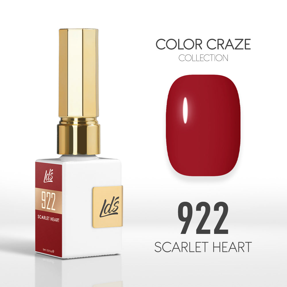 LDS Color Craze Collection - 922 Scarlet Heart - Gel Polish 0.5oz