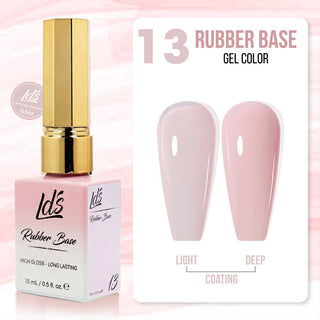 LDS Rubber Base Gel - RB-13 (Ver 2) - GEL POLISH 0.5 OZ - Bouncy Blush Collection