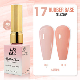 LDS Rubber Base Gel - RB-17 (Ver 2) - GEL POLISH 0.5 OZ - Bouncy Blush Collection