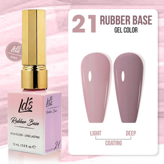 LDS Rubber Base Gel - RB-21 (Ver 2) - GEL POLISH 0.5 OZ - Bouncy Blush Collection