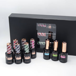 LDS Holiday Collection: 6 Healthy Gel Polishes, 1 Base Gel, 1 Top Gel, 1 Strengthener - BACKSTAGE SECRET - 137; 013; 139; 141; 140; 138