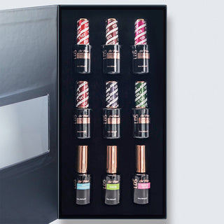 LDS Holiday Collection: 6 Healthy Gel Polishes, 1 Base Gel, 1 Top Gel, 1 Strengthener - BACKSTAGE SECRET - 137; 013; 139; 141; 140; 138